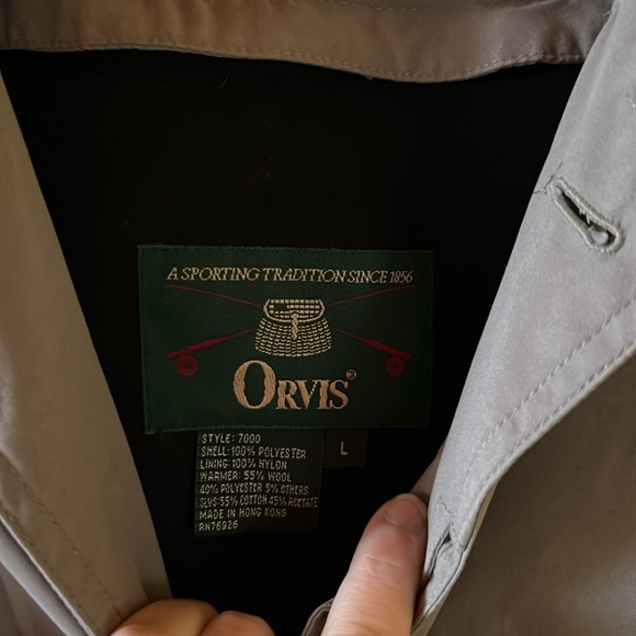 Orvis Large trenchcoat w removable wool blend liner - Picture 2 of 11